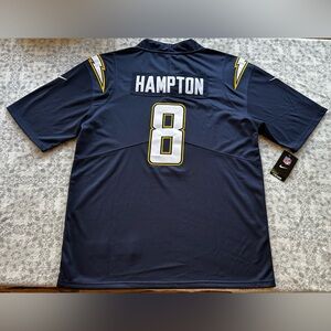 NWT Los Angeles Chargers Omarion Hampton #8 Nike On-Field NFL Jersey Size Large